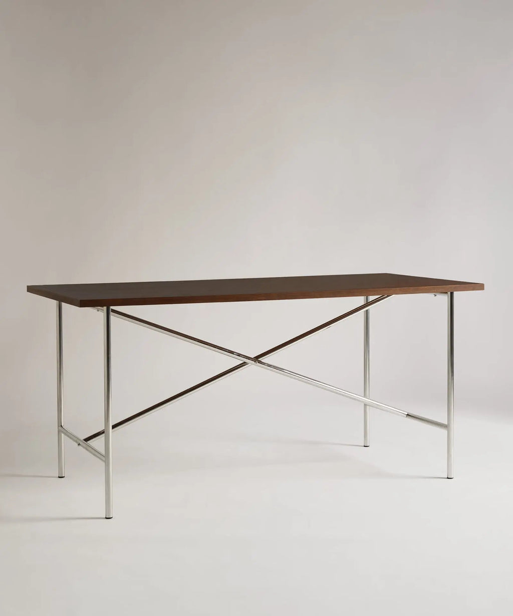 Table à manger rectangulaire en bois et métal Minel (160x80cm)