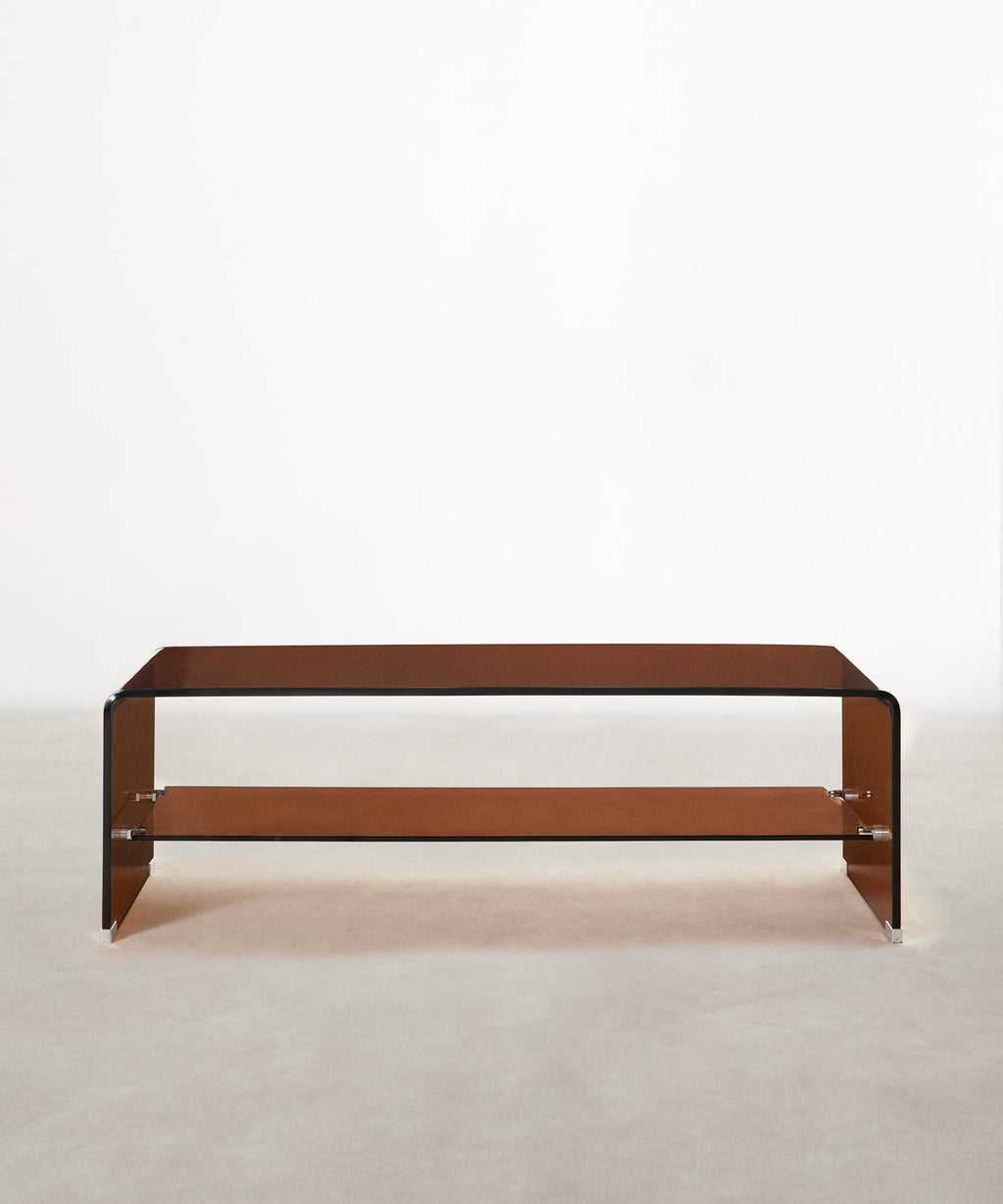 Table basse en verre trempé Olivier (110x55 cm)