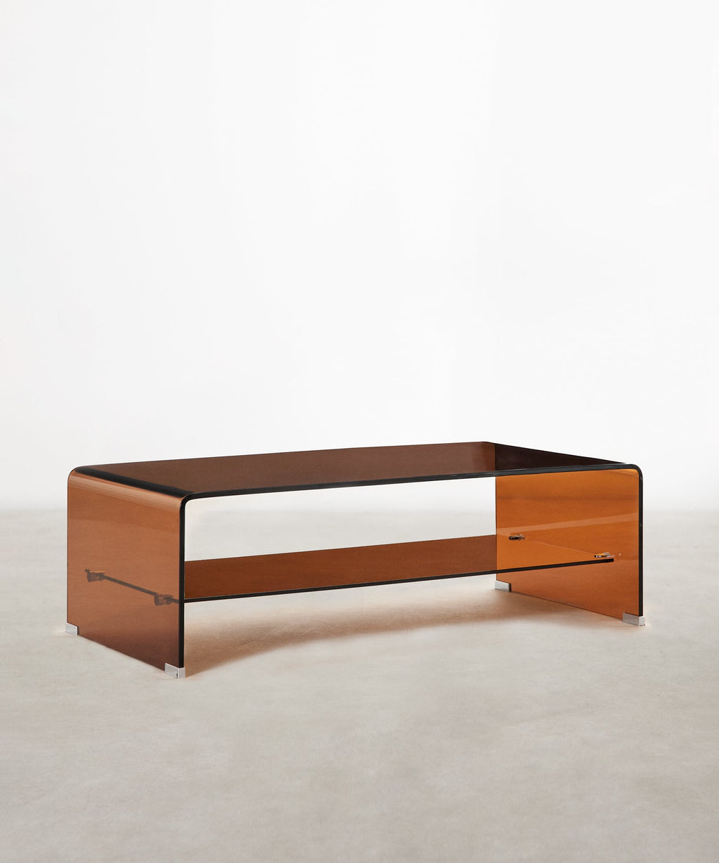 Table basse en verre trempé Olivier (110x55 cm)
