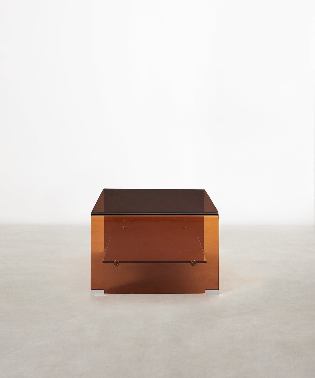 Table basse en verre trempé Olivier (110x55 cm)