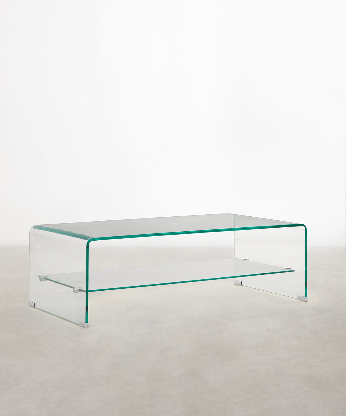 Table basse en verre trempé Olivier (110x55 cm)