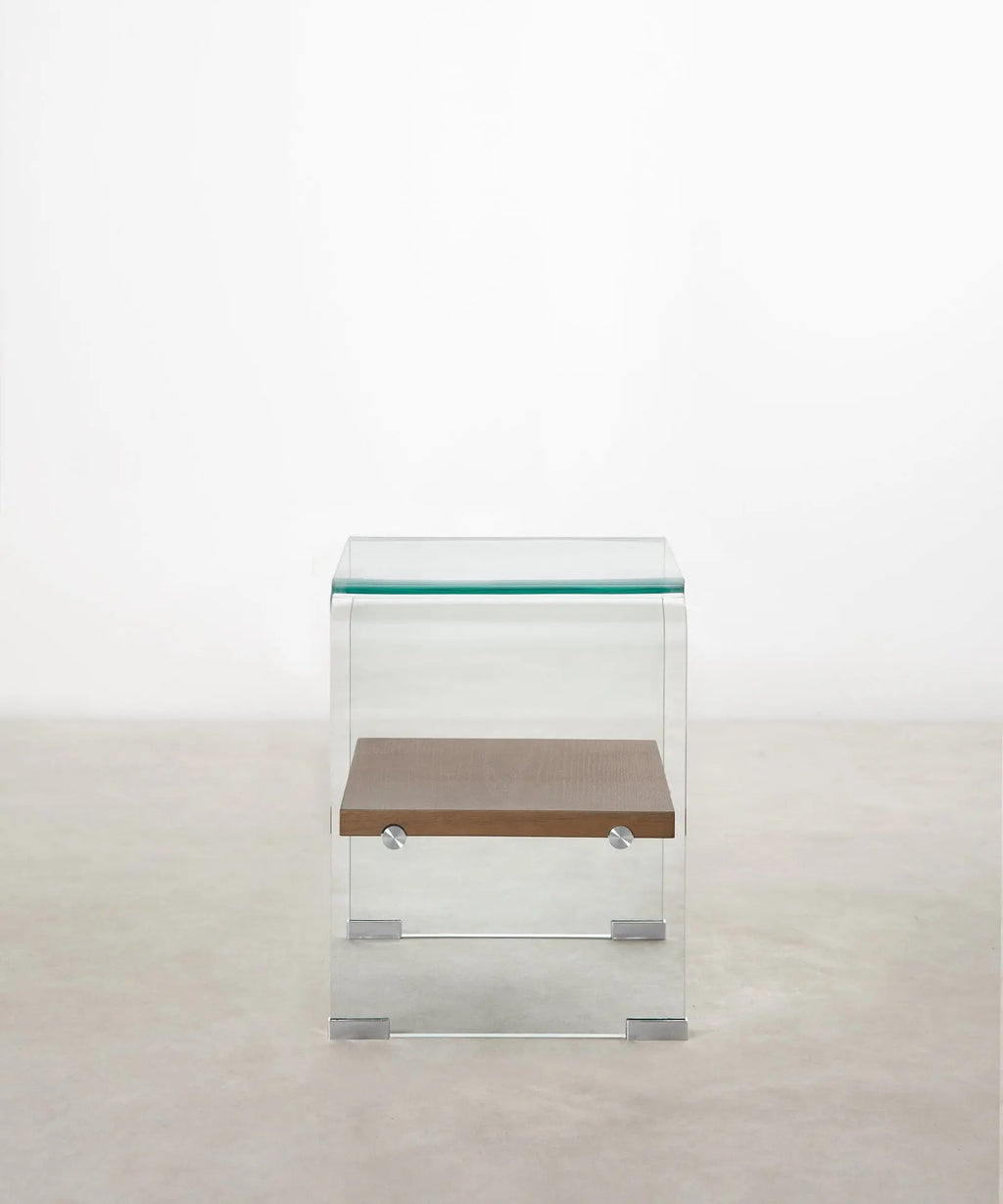 Table en verre trempé Aris (47x45 cm)