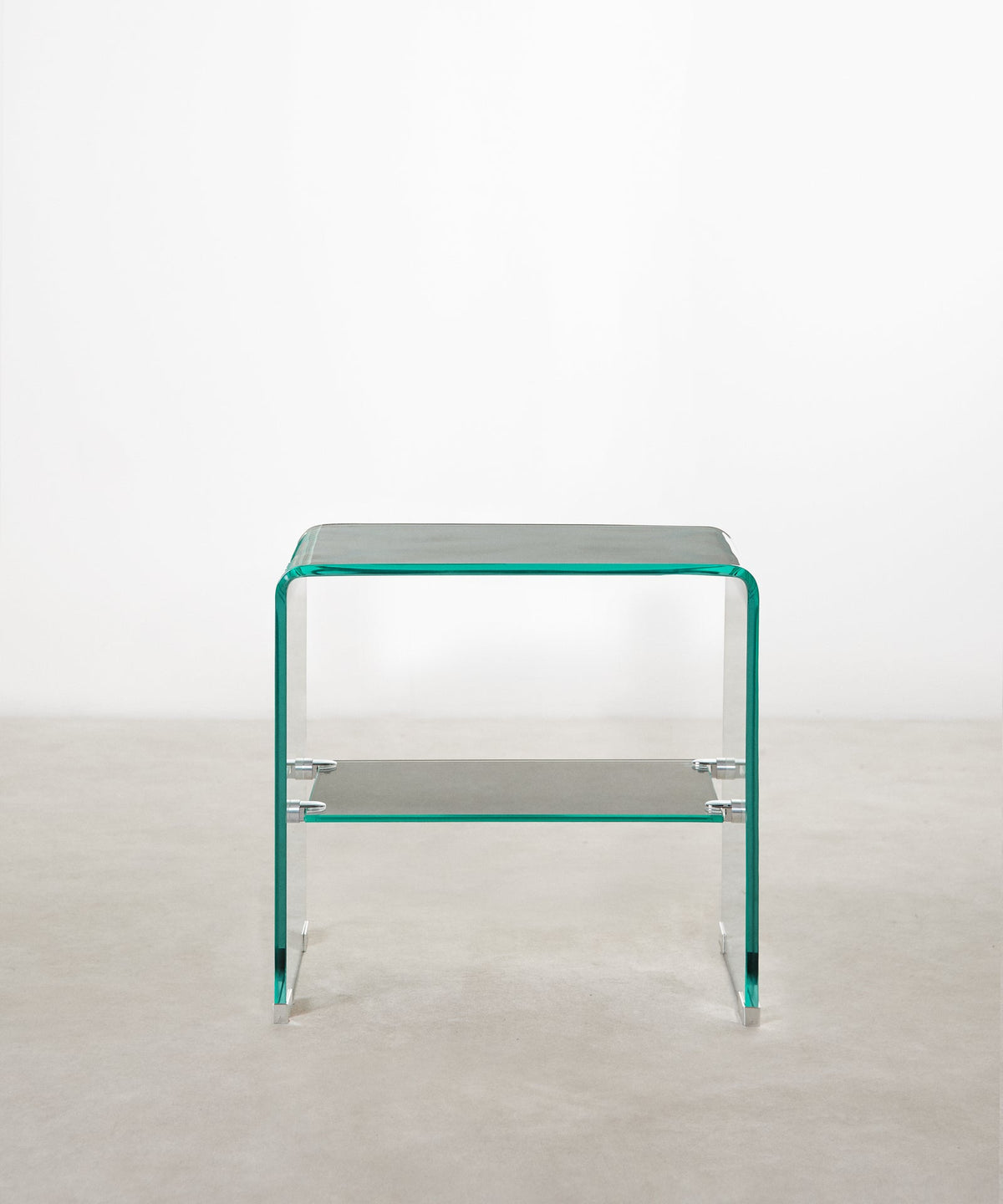 Table d'appoint en verre trempé (47x45 cm) Siena (47x35 cm)