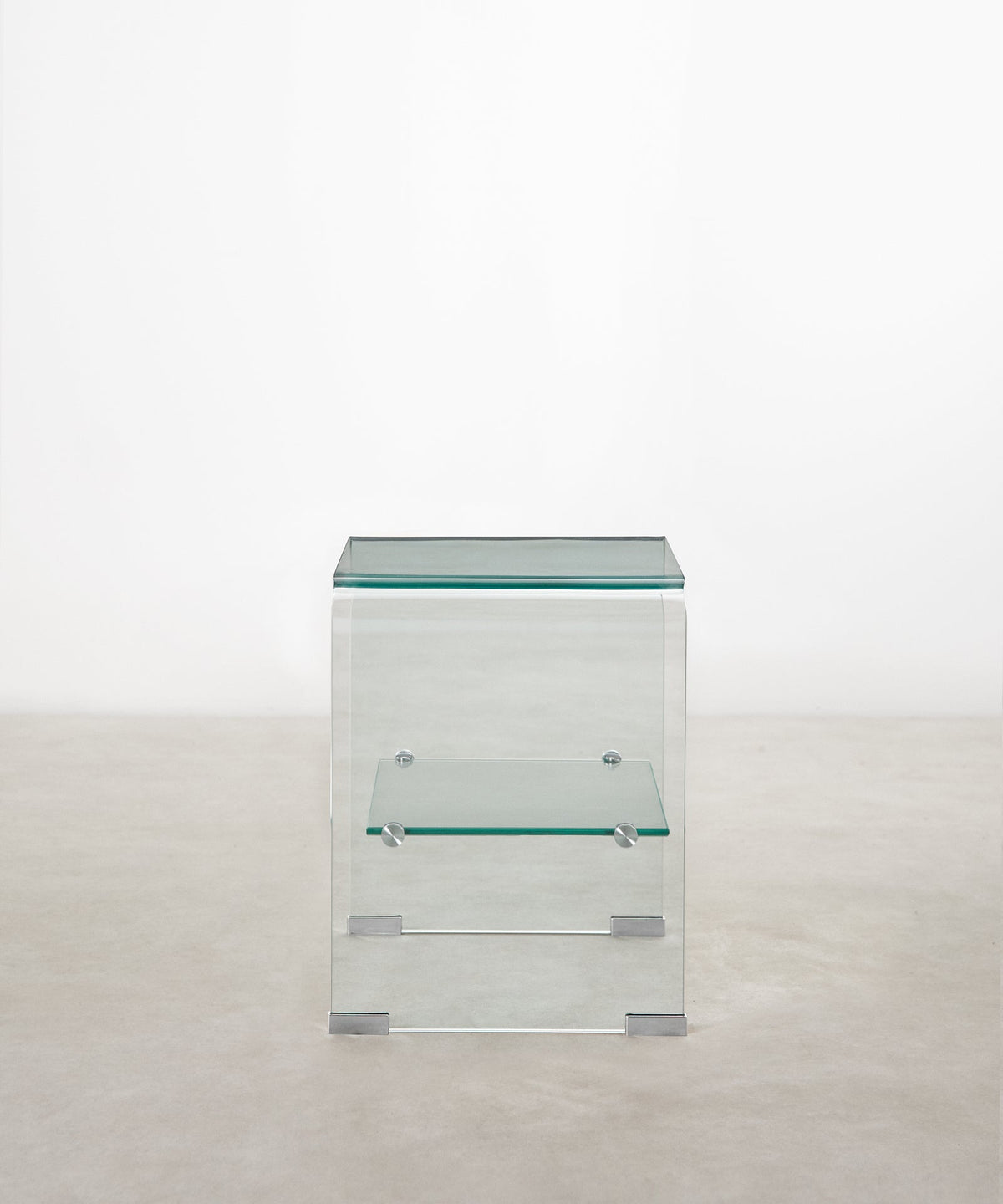Table d'appoint en verre trempé (47x45 cm) Siena (47x35 cm)