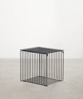 Table d'appoint en métal et verre Lyn