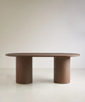 Table à manger ovale en microciment Juno Brown (200 cm)