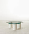 Table basse ronde en verre Nora (80 cm)