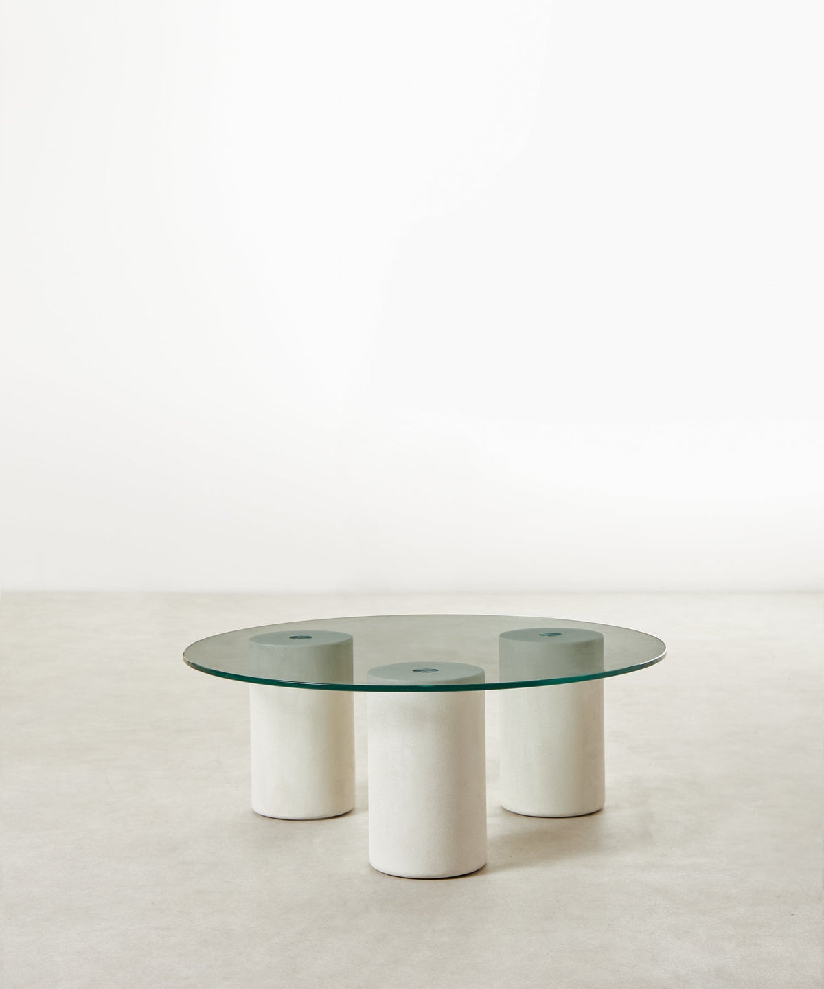 Table basse ronde en verre Nora (80 cm)