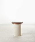 Table d'appoint ronde en microciment Sansa (45 cm)