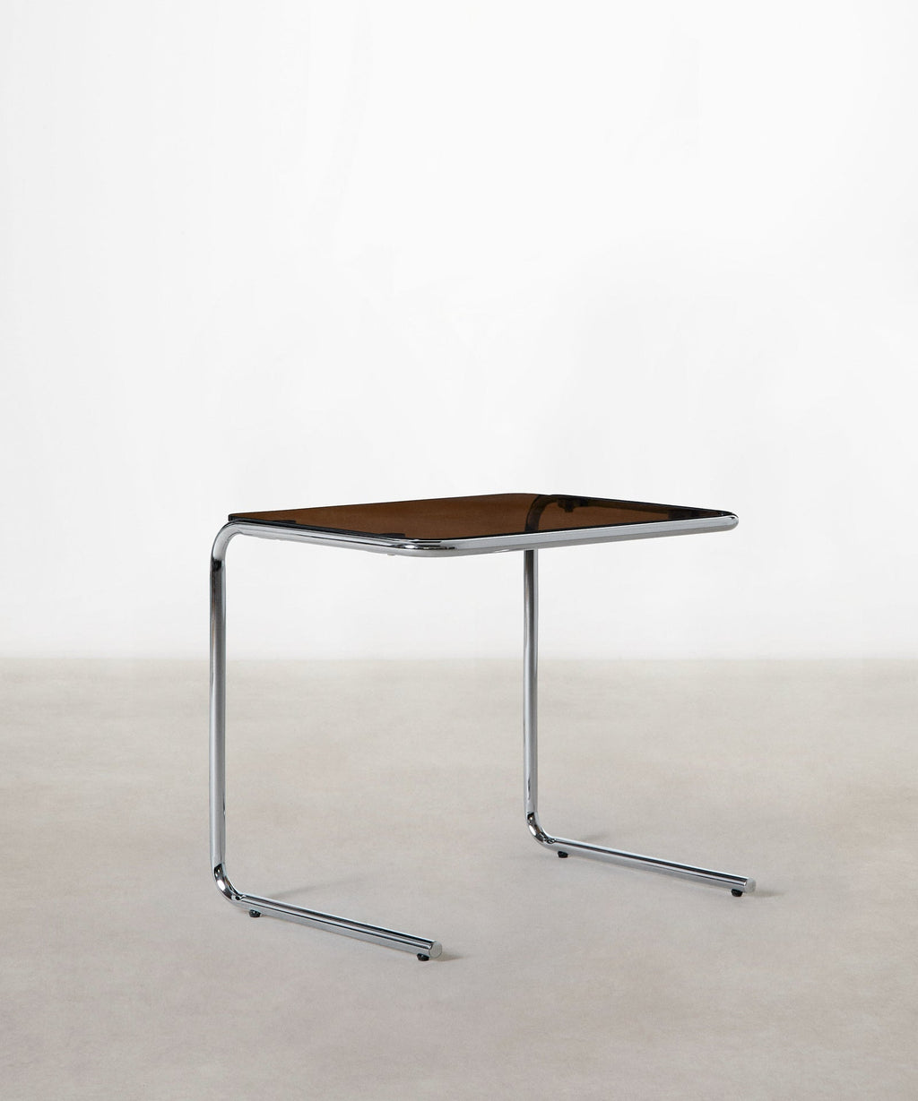 Table d'appoint en métal et verre trempé Bonet