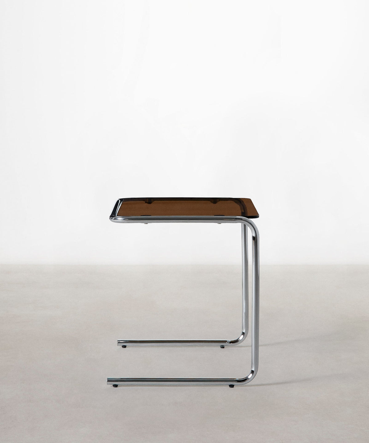 Table d'appoint en métal et verre trempé Bonet