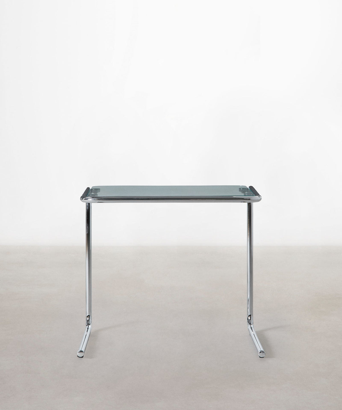 Table d'appoint en métal et verre trempé Bonet