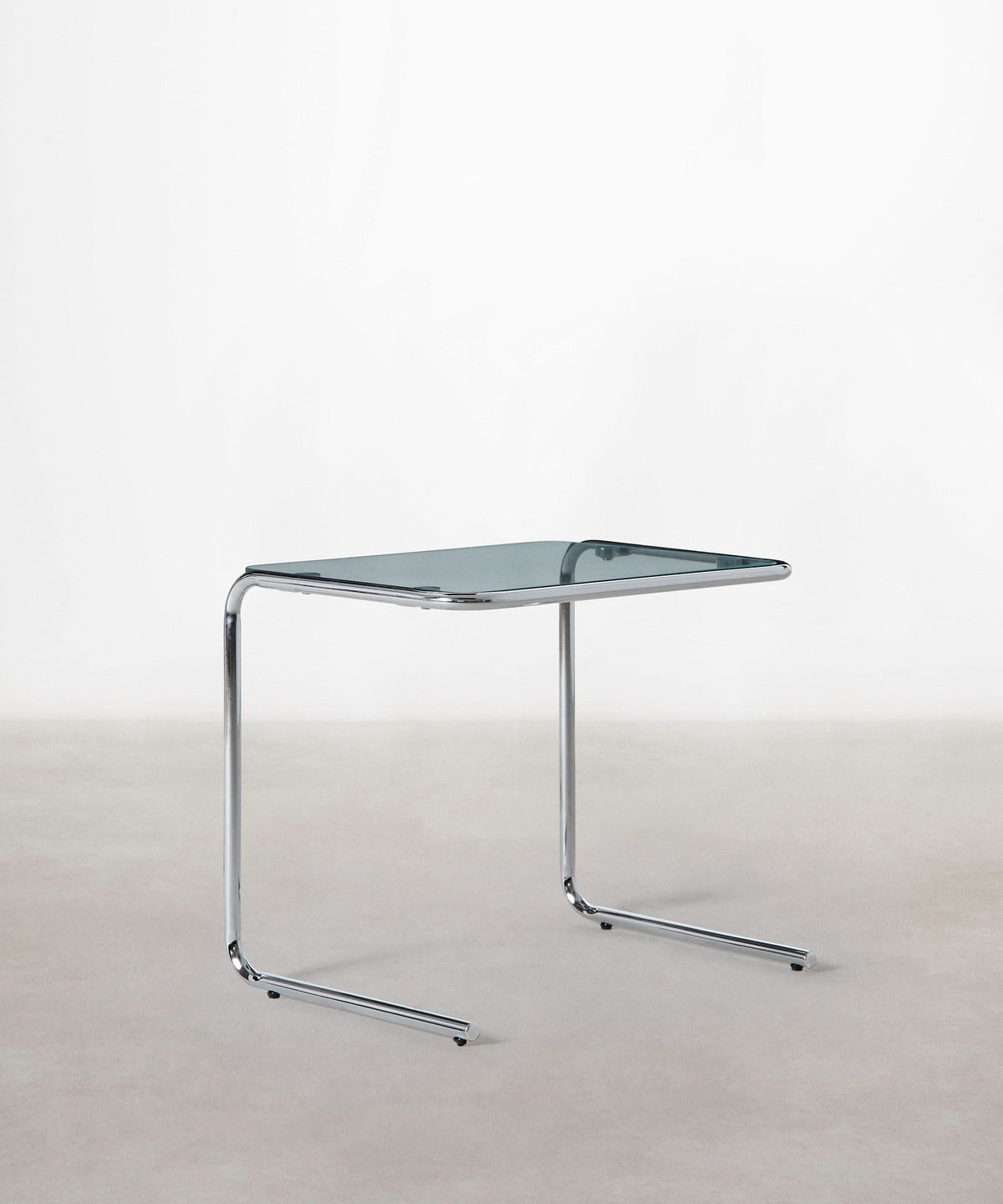 Table d'appoint en métal et verre trempé Bonet