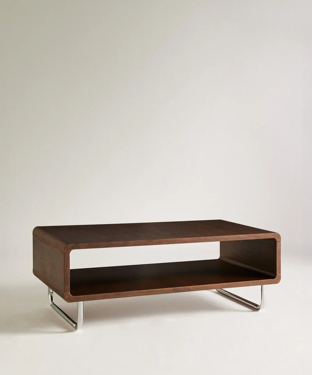 Table basse rectangulaire en bois Samira (100x60 cm)