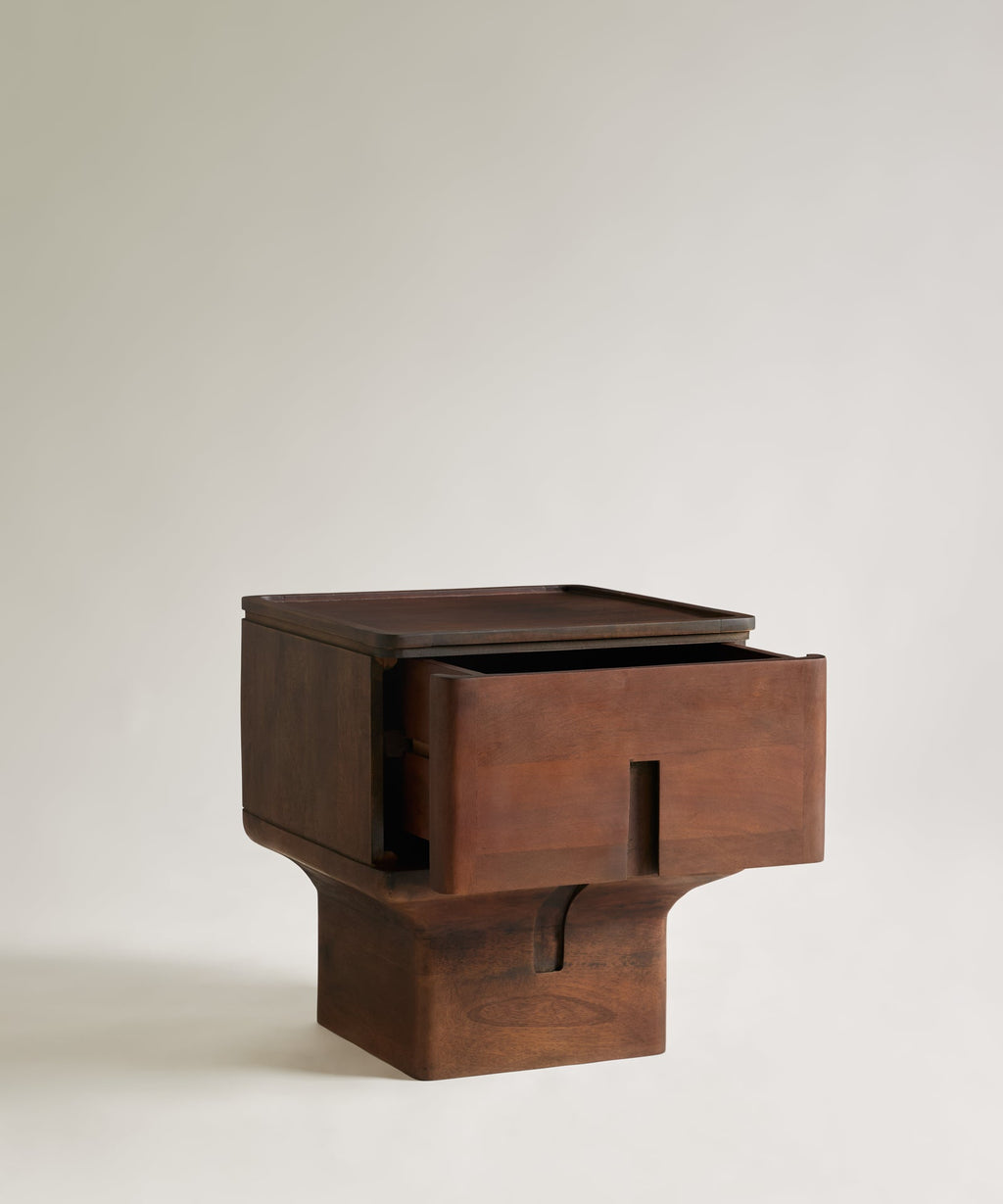 Table de Chevet en Bois de Manguier Viko
