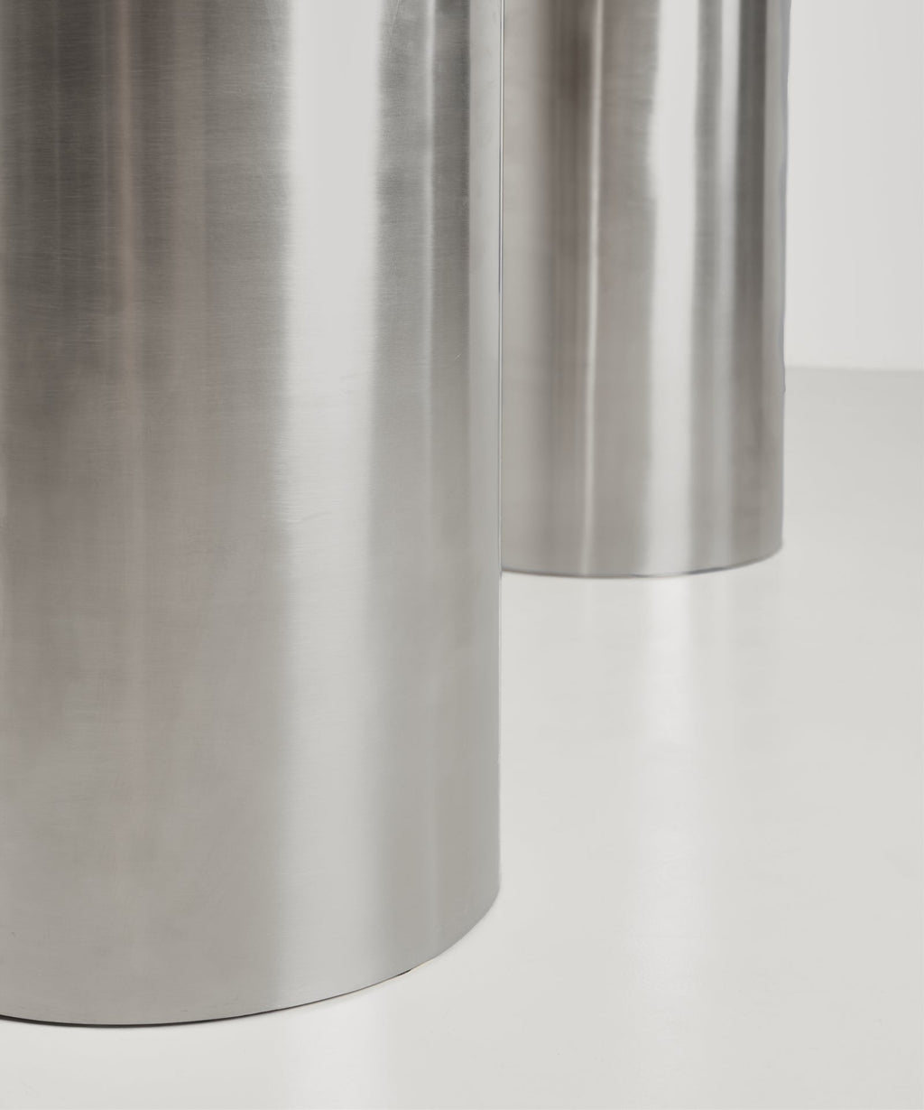 Table de Salle à Manger Ovale en Acier Laminé Iron (200 × 76 cm)