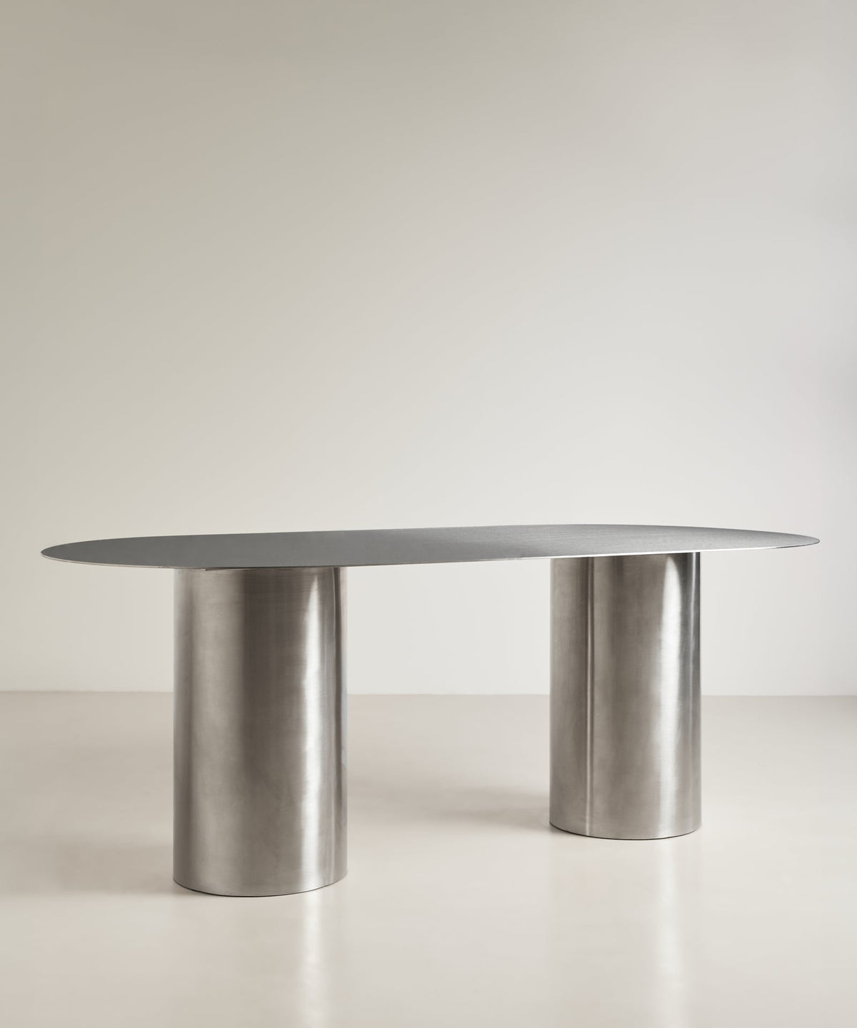 Table de Salle à Manger Ovale en Acier Laminé Iron (200 × 76 cm)