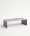 Table basse en métal trempé Claire (100x37 cm)