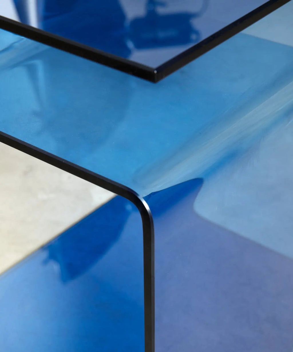 Table d’appoint en verre trempé Saura