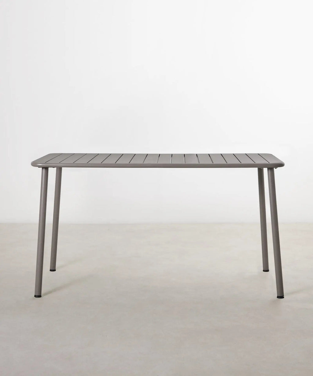 Table d'extérieur carrée en métal Sora (140x70 cm)