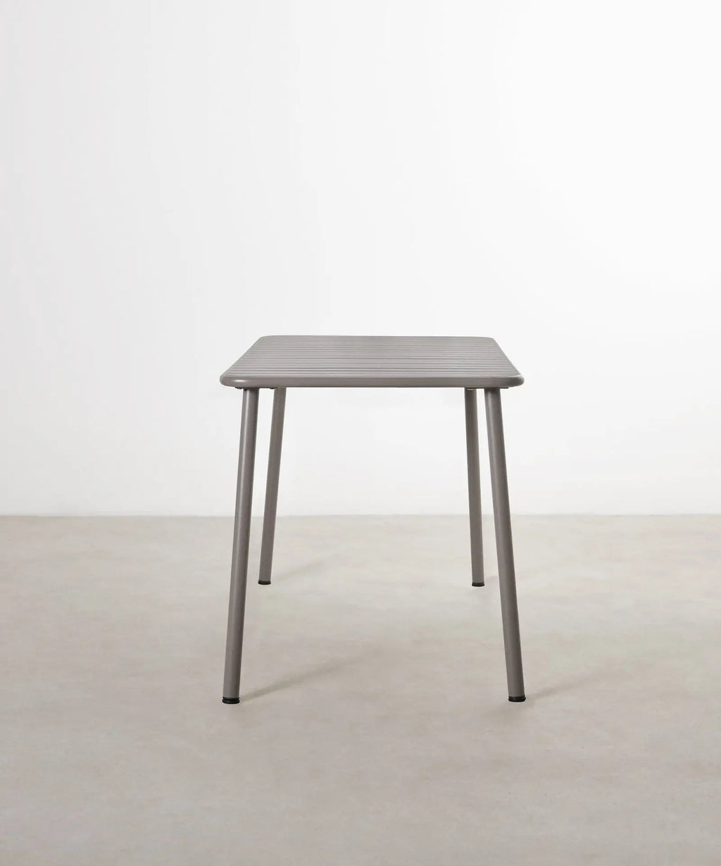 Table d'extérieur carrée en métal Sora (140x70 cm)