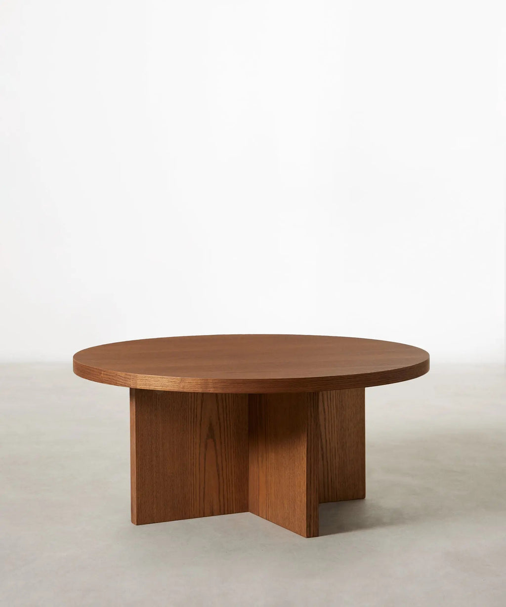 Table basse ronde en bois Takaya (80 cm)