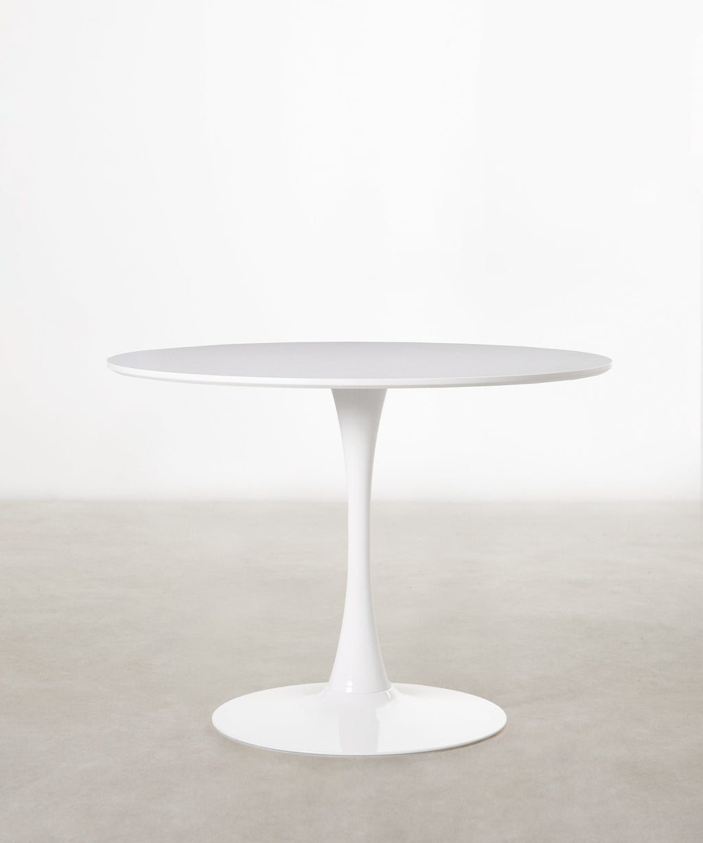 Table ronde en métal et fibre de verre Tulia (100 cm)