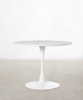 Table ronde en métal et fibre de verre Tulia (100 cm)