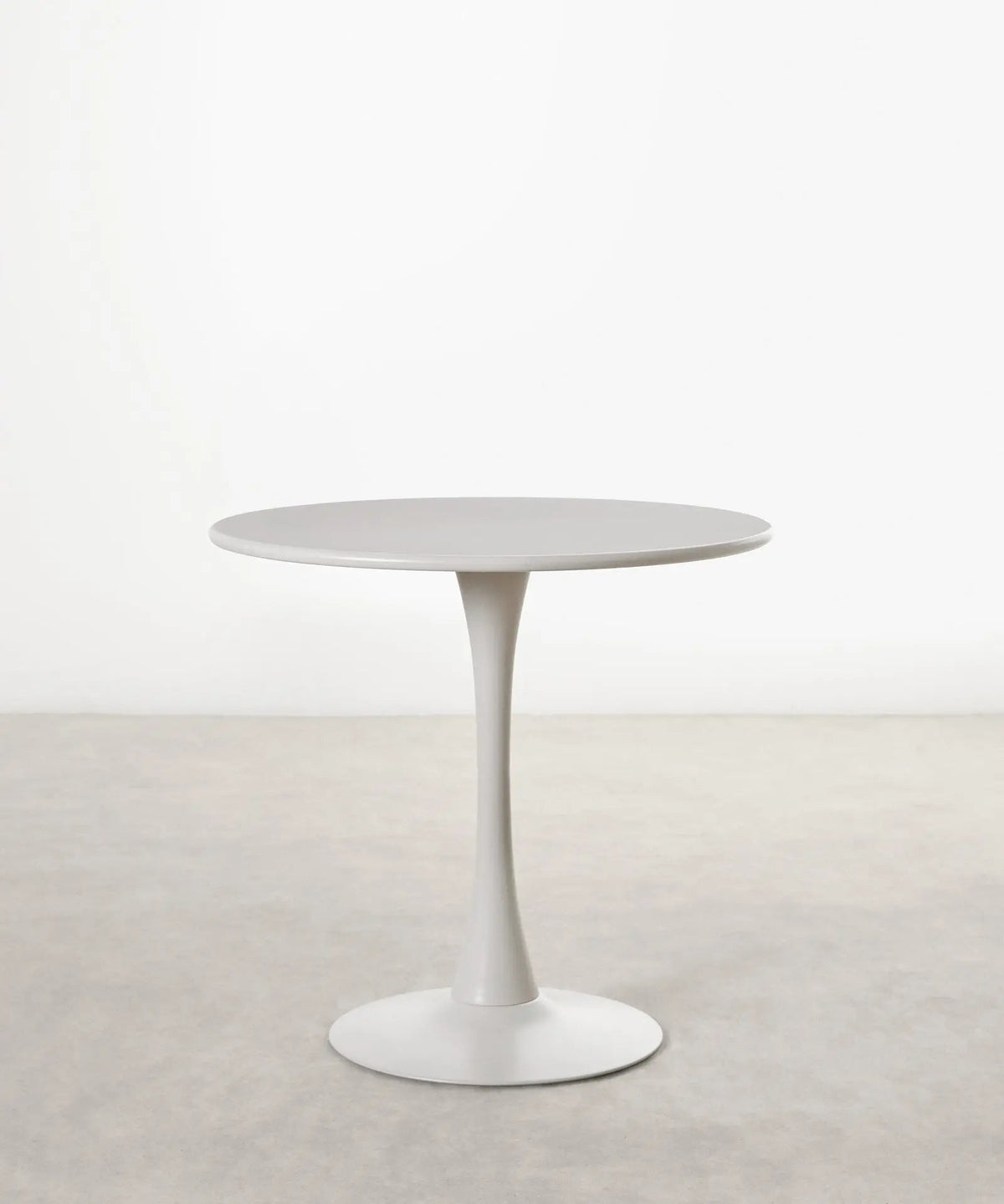 Table ronde Tulia en métal et fibre de verre (80 cm)