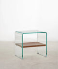 Table en verre trempé Aris (47x45 cm)