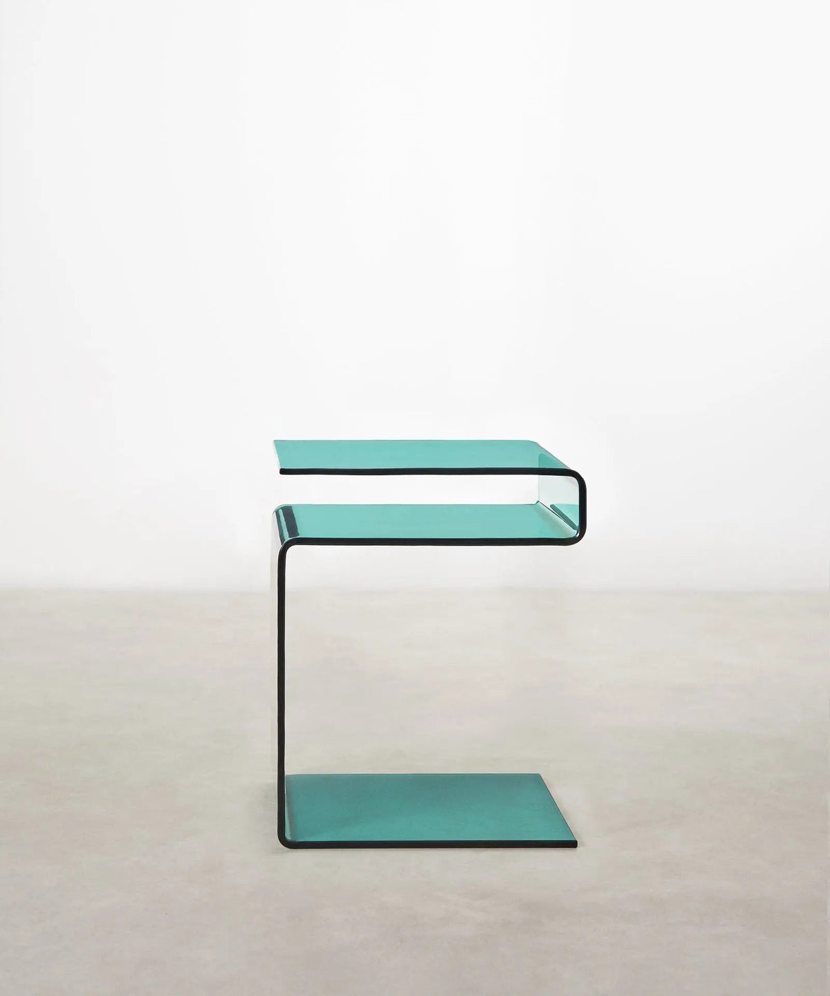 Table d’appoint en verre trempé Saura