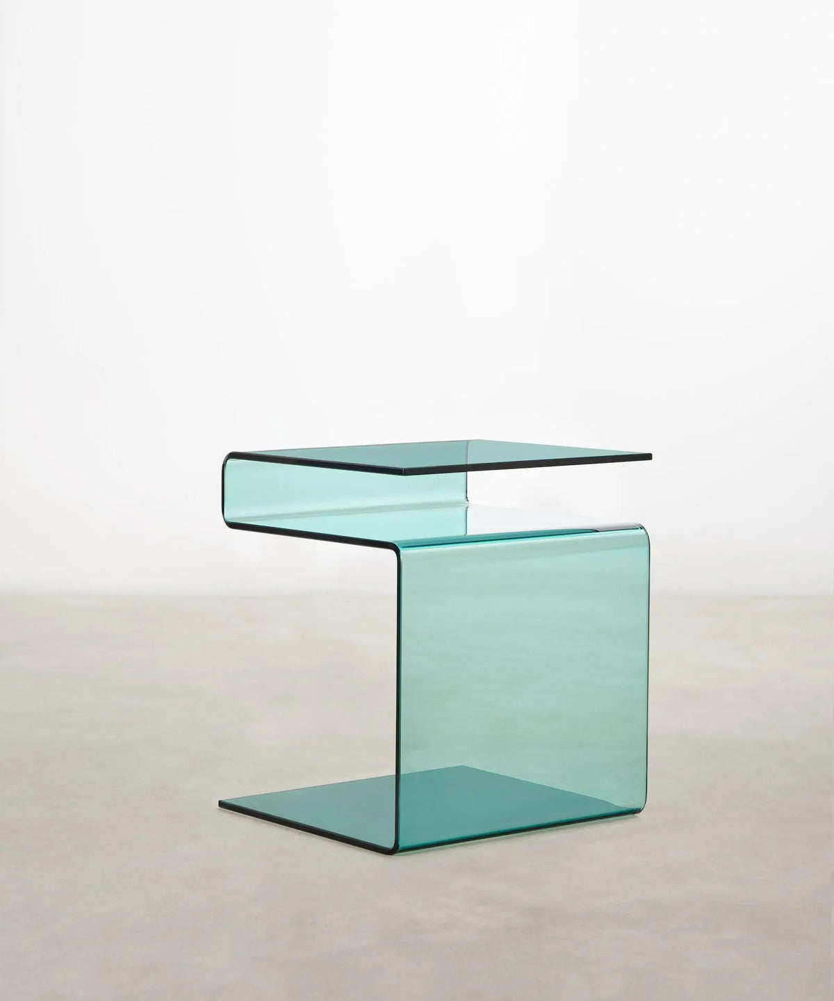 Table d’appoint en verre trempé Saura