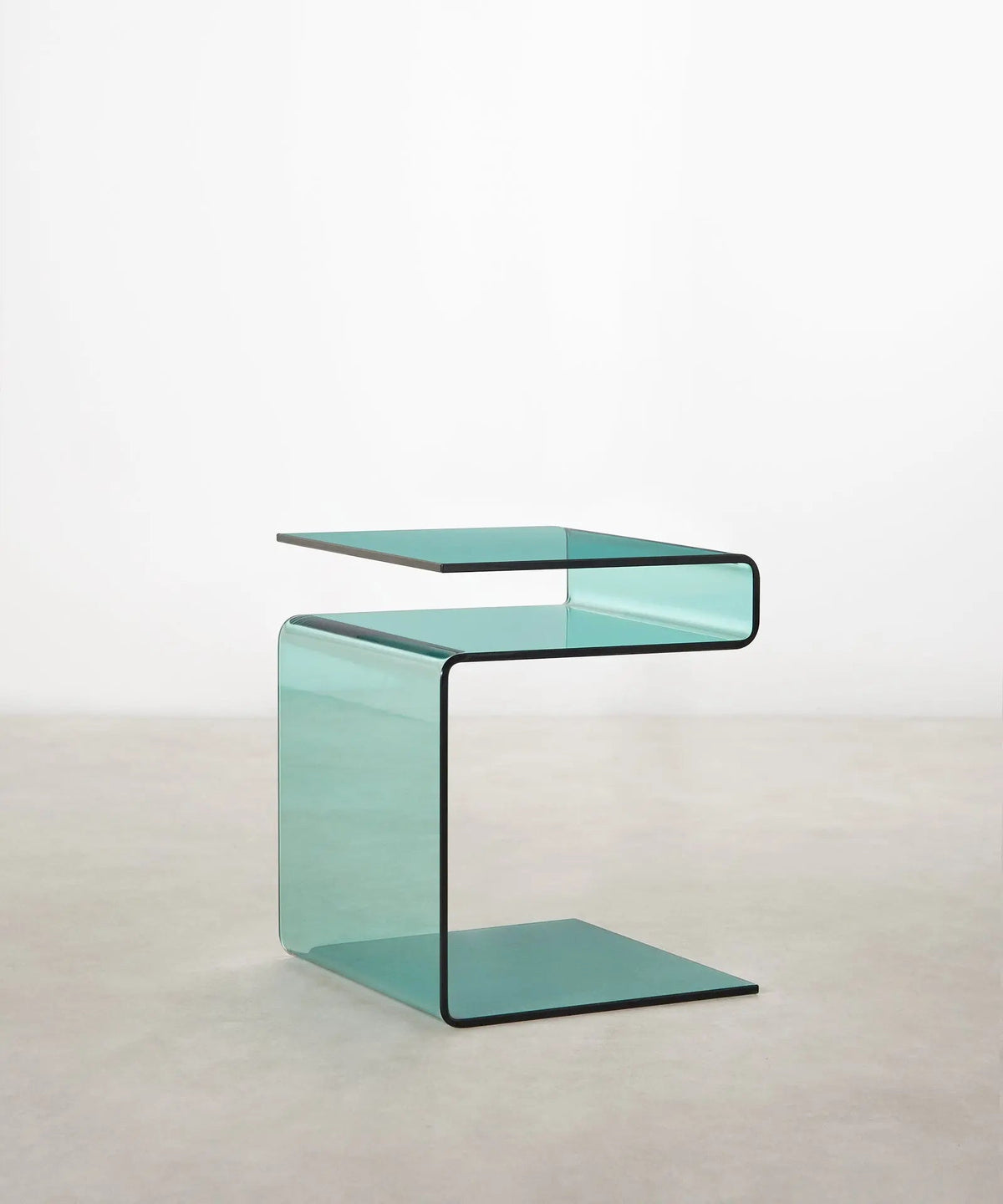 Table d’appoint en verre trempé Saura