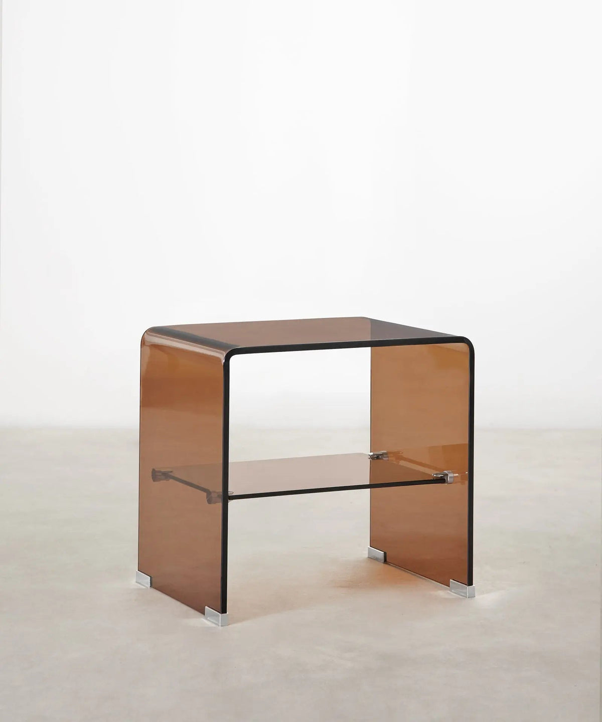 Table d'appoint en verre trempé (47x45 cm) Siena (47x35 cm)