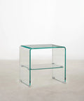 Table d'appoint en verre trempé (47x45 cm) Siena (47x35 cm)