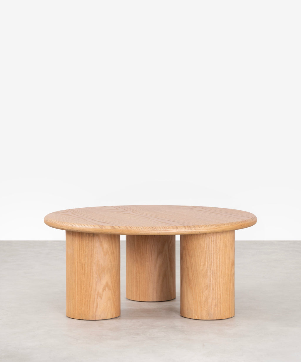Table basse ronde en bois Aisha (80 cm)