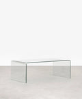 Table basse rectangulaire Cheval en verre trempé (100 cm)