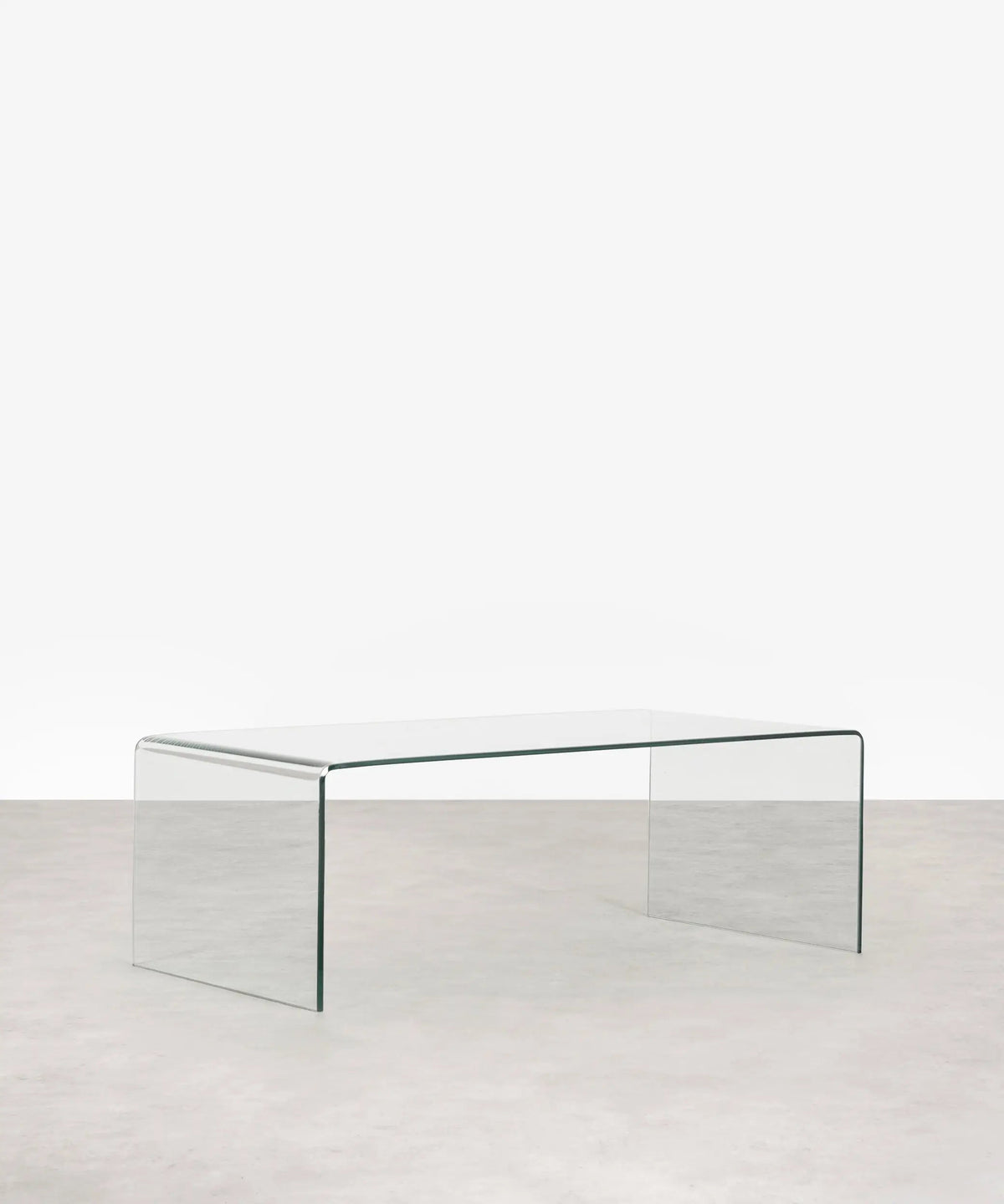 Table basse rectangulaire Cheval en verre trempé (100 cm)