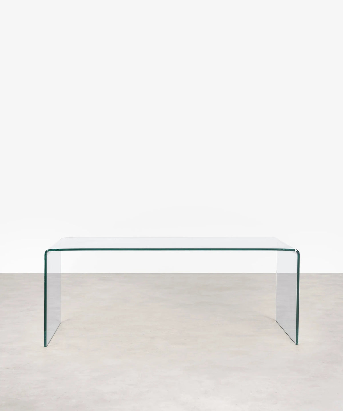 Table basse rectangulaire Cheval en verre trempé (100 cm)