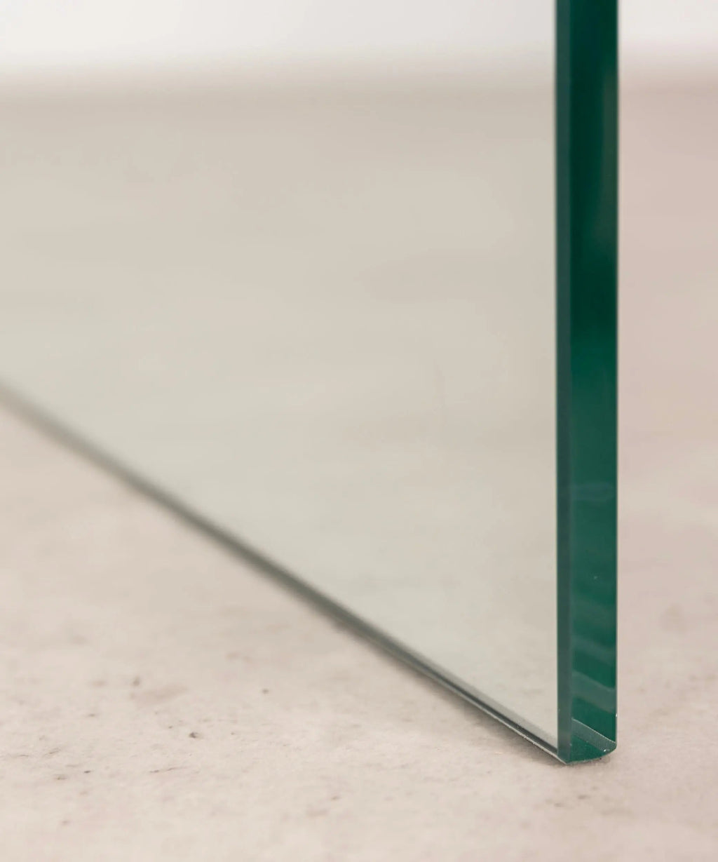 Table basse rectangulaire Cheval en verre trempé (100 cm)