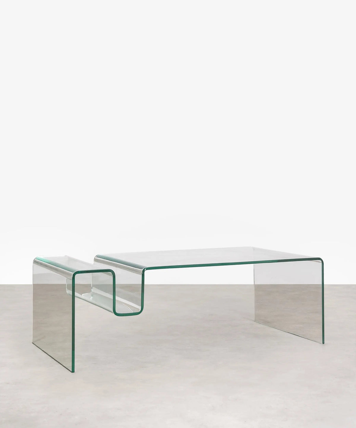 Table basse rectangulaire Harbor en verre trempé (120 x 60 cm)