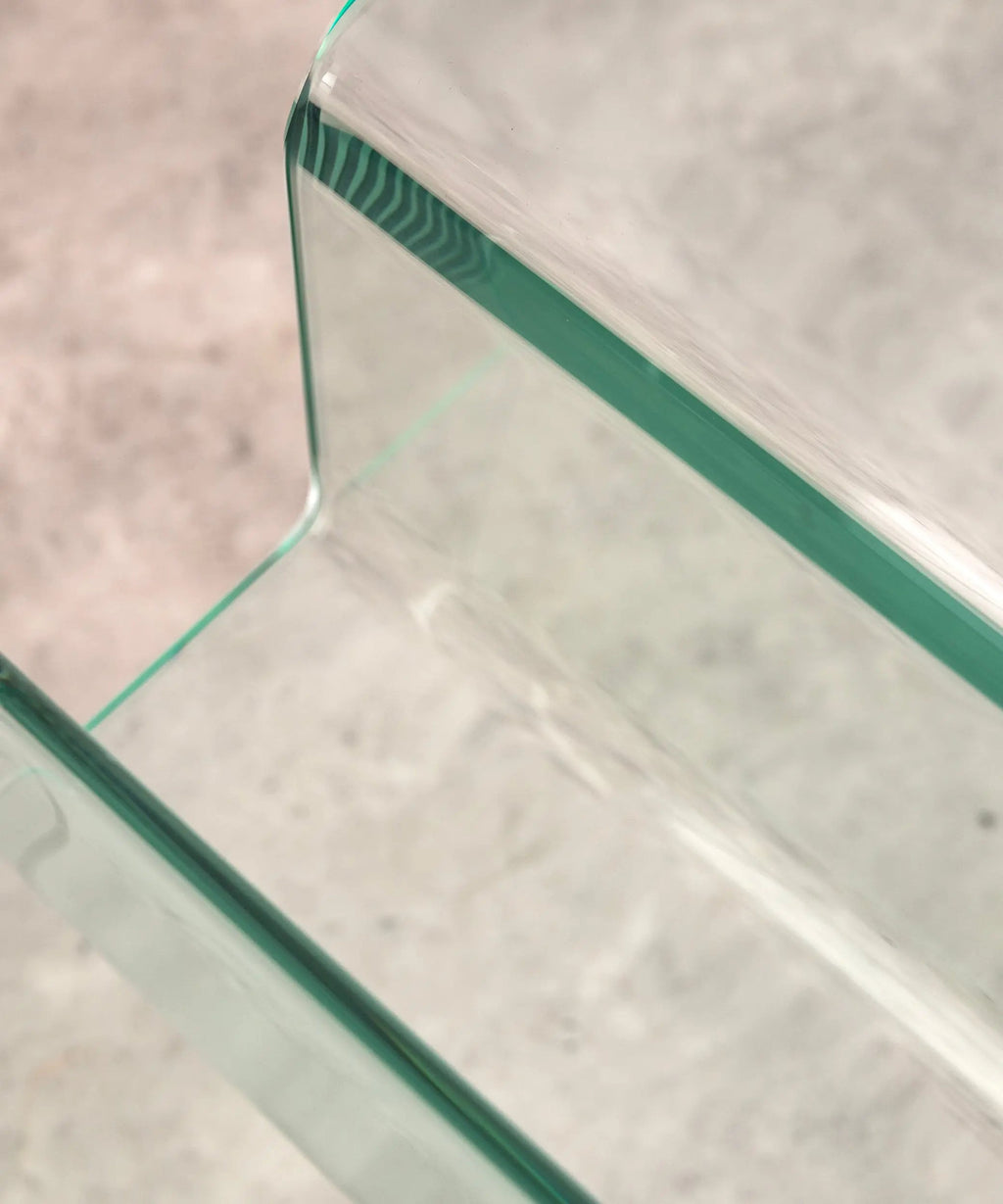 Table basse rectangulaire Harbor en verre trempé (120 x 60 cm)