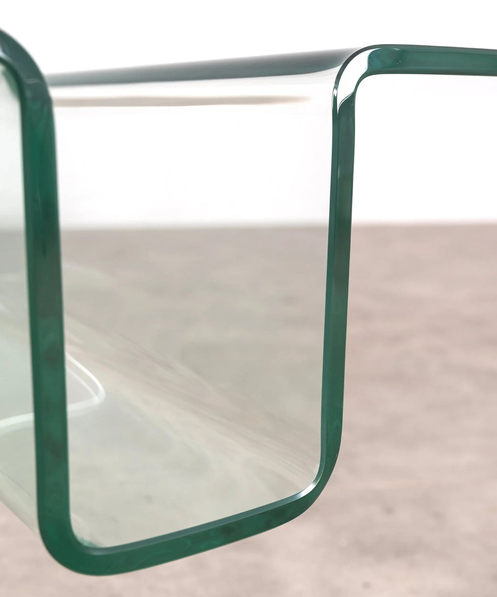 Table basse rectangulaire Harbor en verre trempé (120 x 60 cm)