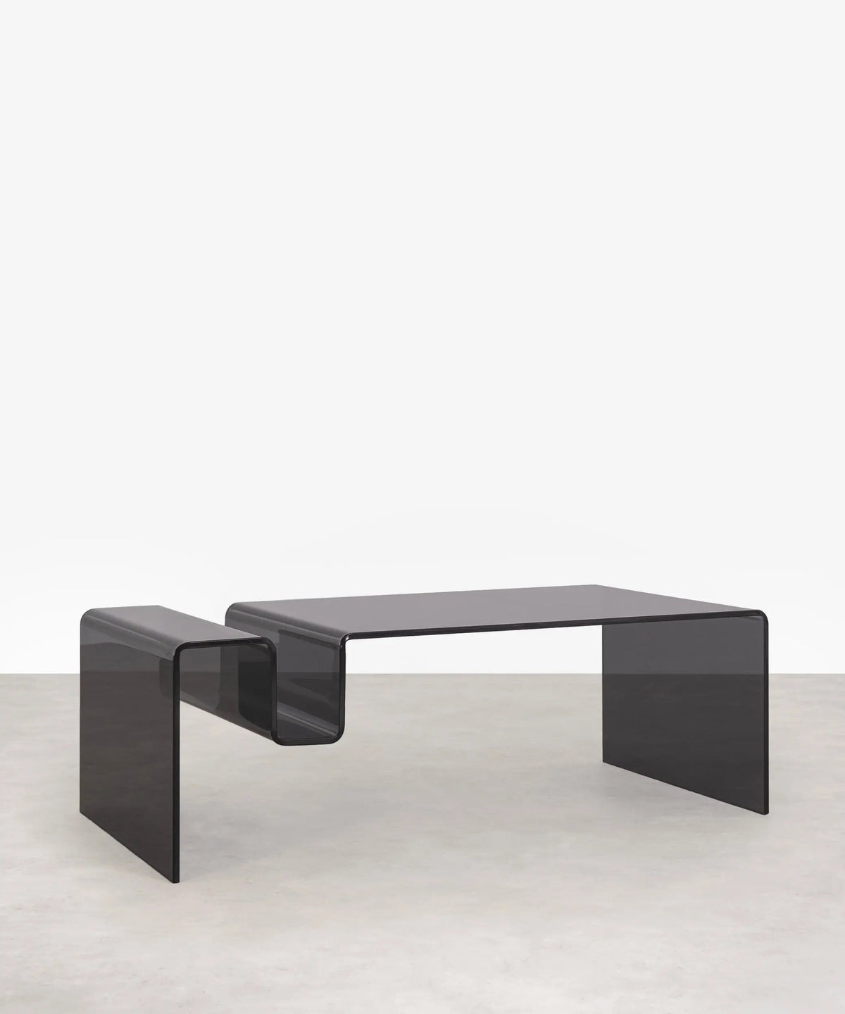 Table basse rectangulaire Harbor en verre trempé (120 x 60 cm)