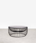 Table Basse en Verre et Métal Katrin (Φ74,5 cm)