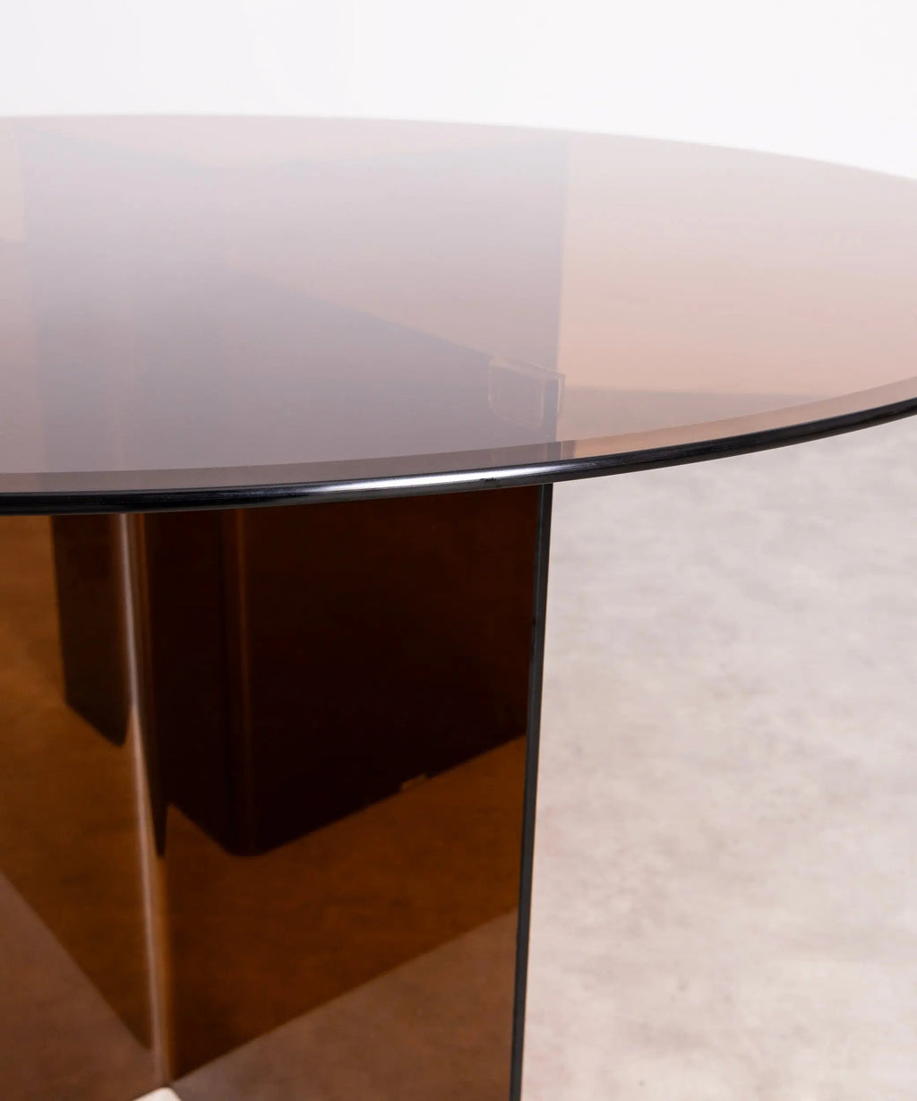 Table à Manger Ronde en Verre Trempé Ona 137 cm