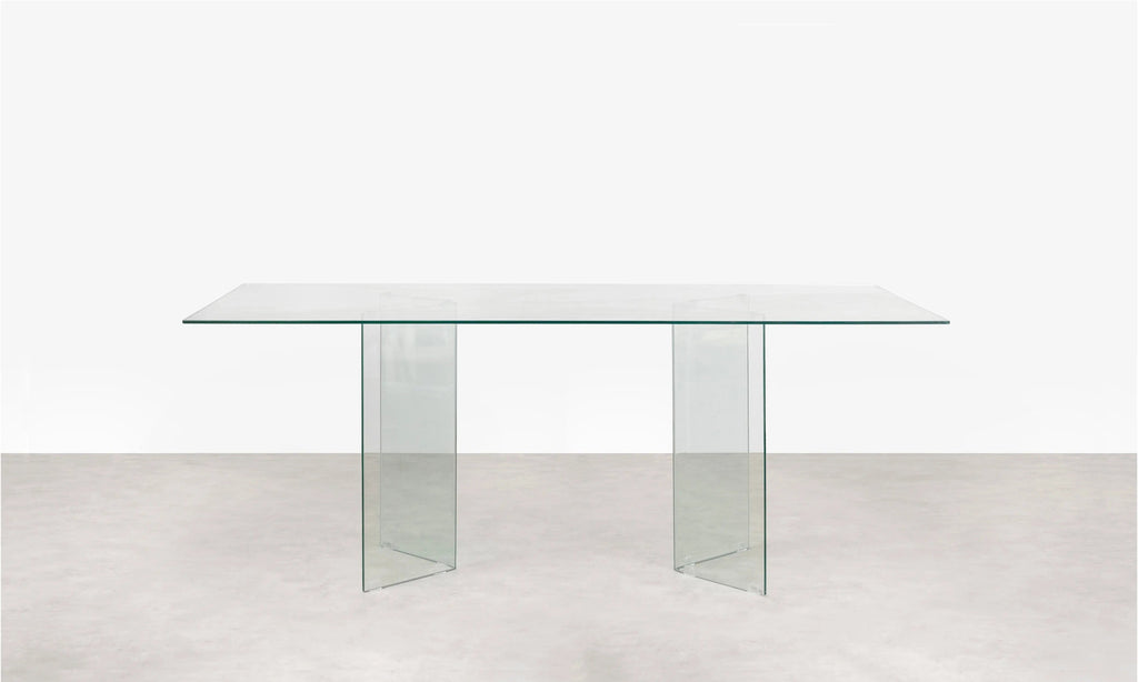 Table à manger rectangulaire en verre trempé Ottish (180x90 cm)