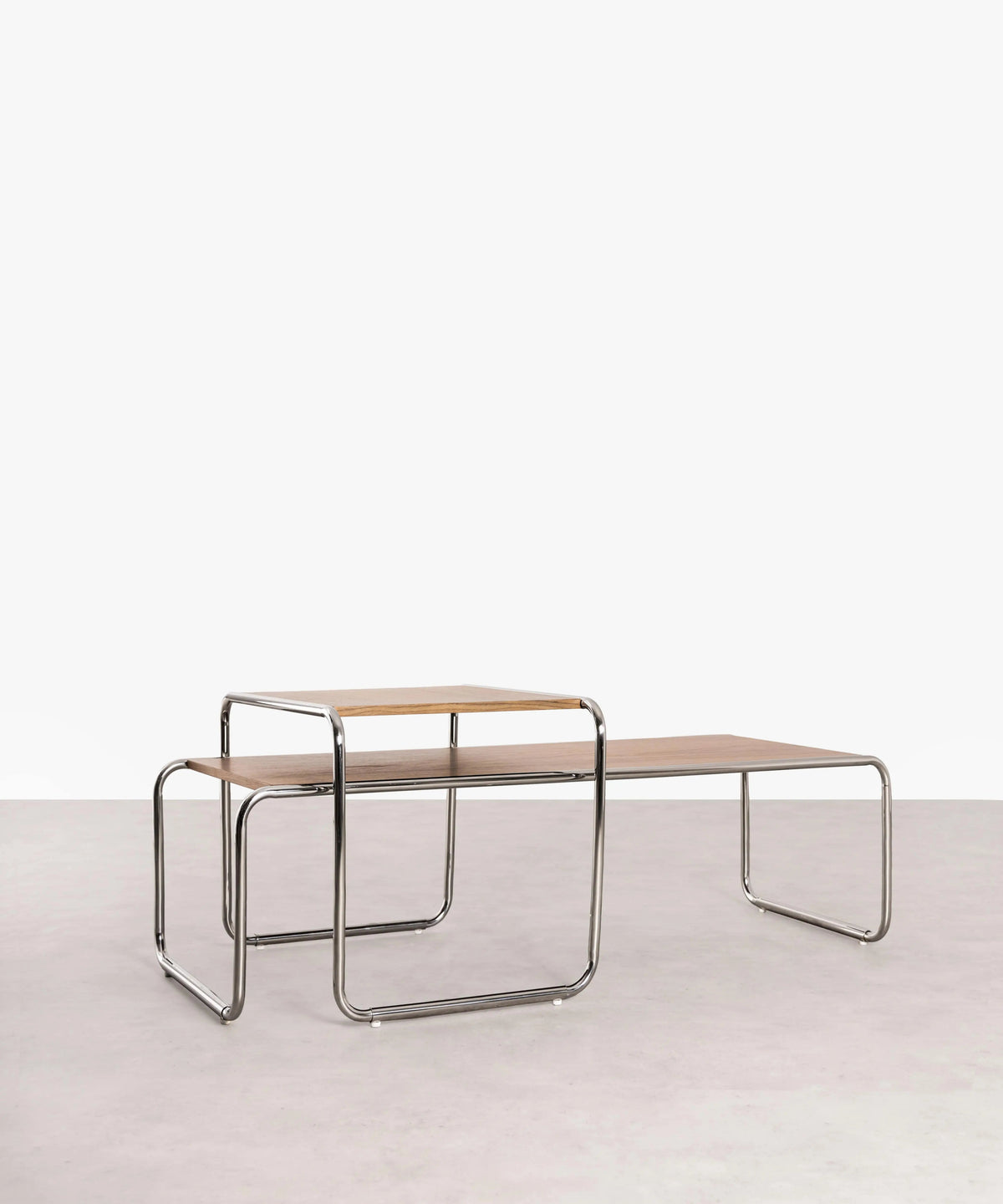 Tables basses en acier et bois Santorini