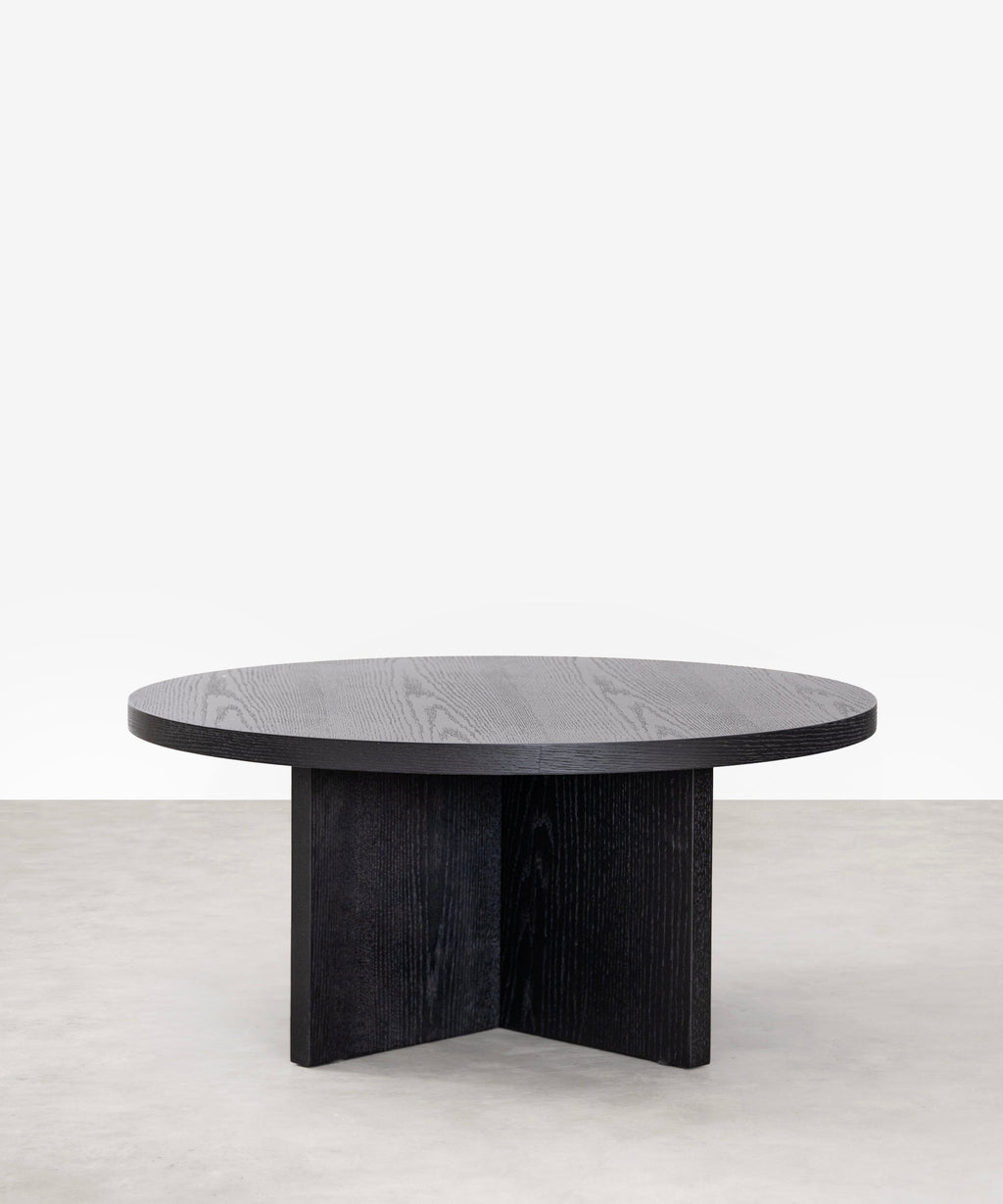 Table basse ronde en bois Takaya (80 cm)
