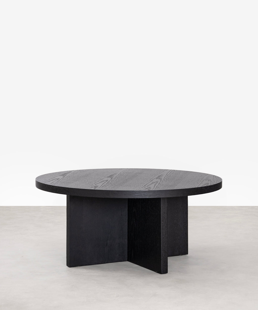Table basse ronde en bois Takaya (80 cm)